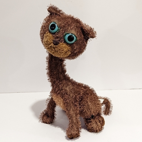 CARLTON Cards twisted whiskers brown cat plush 13” - Picture 1 of 11